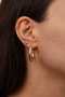 Heliophilia Silver Pendientes de Metal Dorados con Recubrimiento de Laca